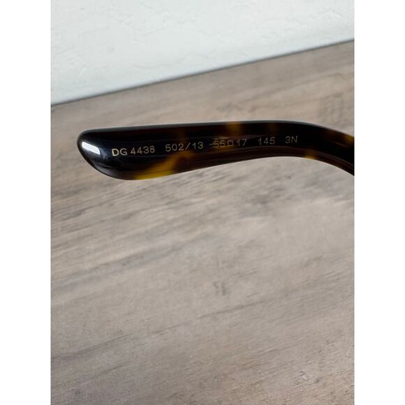 Dolce & Gabbana Crossed Brown Tortoise Sunglasses Women\'s NEW in Box- Case Cloth
